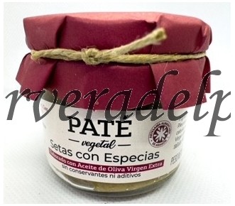 Paté vegetal de Setas con Especias apto para vegetarianos