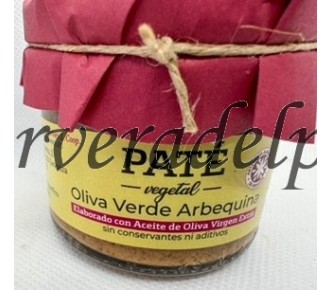 Paté vegetal de Olivas Verdes Arbequina apto para vegetarianos