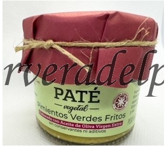 Paté vegetal de Pimientos Verdes Fritos. Vegetal 100%